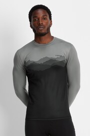 Tog 24 Charcoal Grey Snowdon Thermal Zip Neck Saga T-Shirt - Image 4 of 8