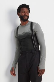 Tog 24 Charcoal Grey Snowdon Thermal Zip Neck Saga T-Shirt - Image 8 of 8