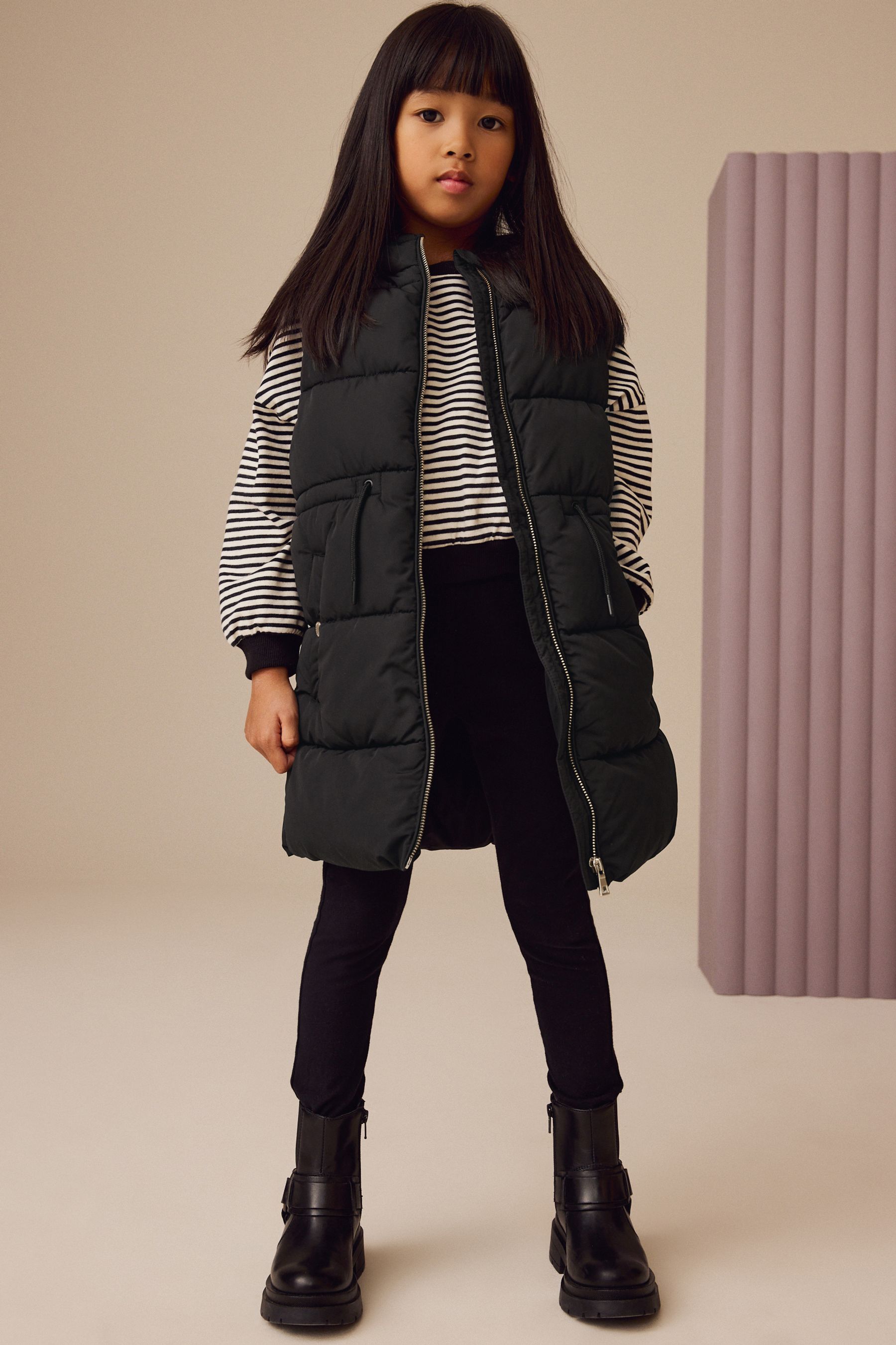 Girls padded gilet outlet