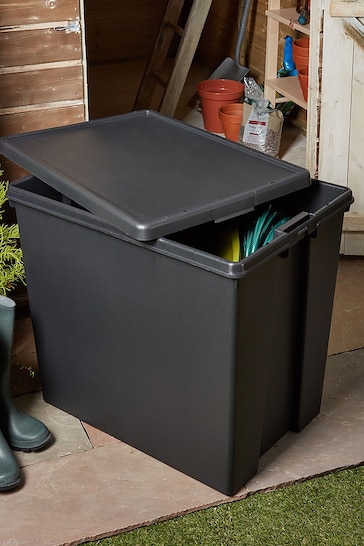 Wham Black 154L Plastic Storage Box and Lid