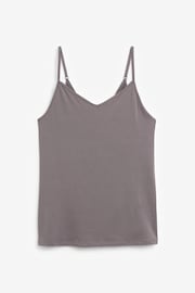 Grey V-Neck Thin Strap Vest - Image 5 of 6