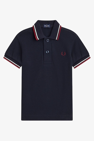 BOSS two-tone short-sleeved polo red shirt