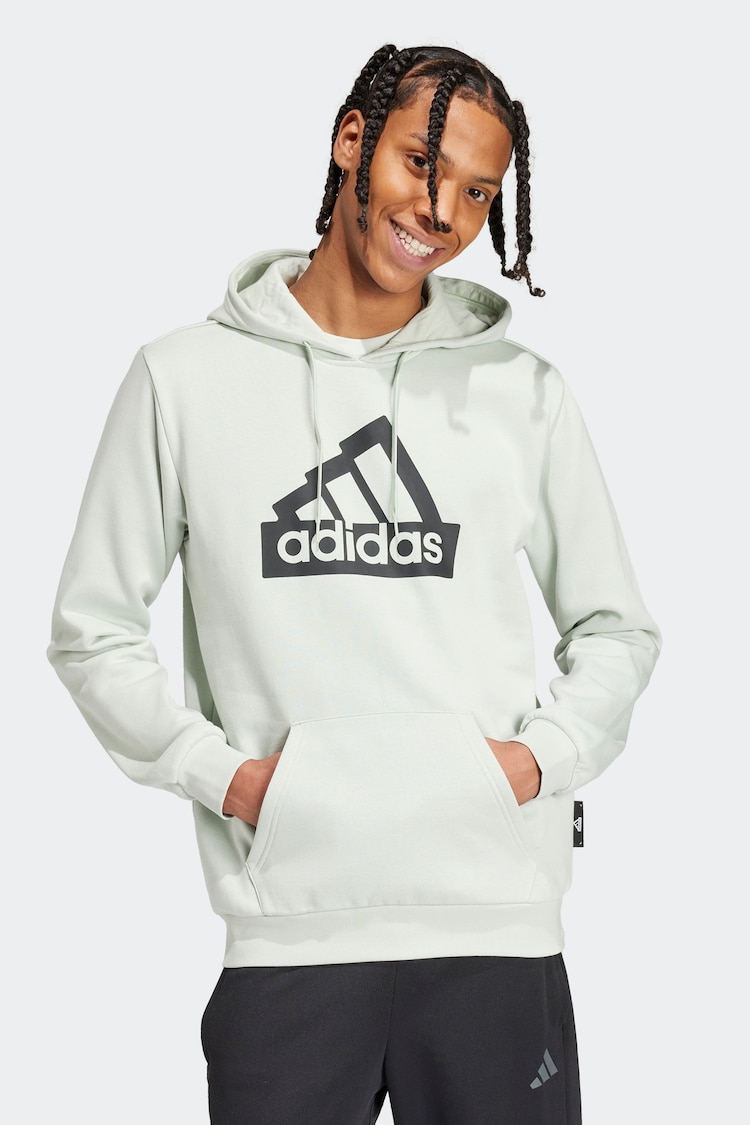 adidas Green Modern Essentials Graphic Hoodie - Image 1 of 7