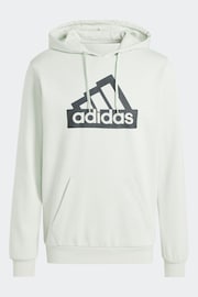 adidas Green Modern Essentials Graphic Hoodie - Image 7 of 7