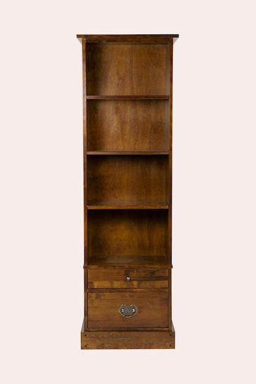 Laura Ashley Dark Chestnut Garrat 2 Drawer Single Bookcase