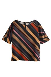 Multicolour Stripe Short Sleeve Blouse - Image 5 of 6