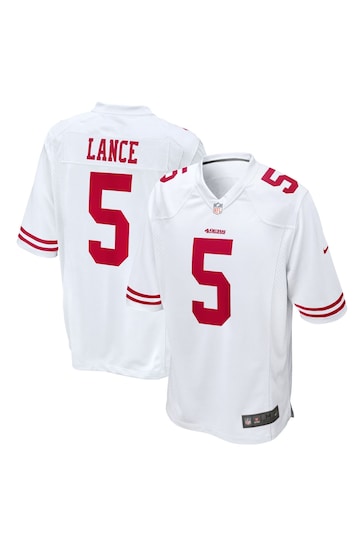 Buy Nike White San Francisco 49ers Game Road Jersey - Trey Lance