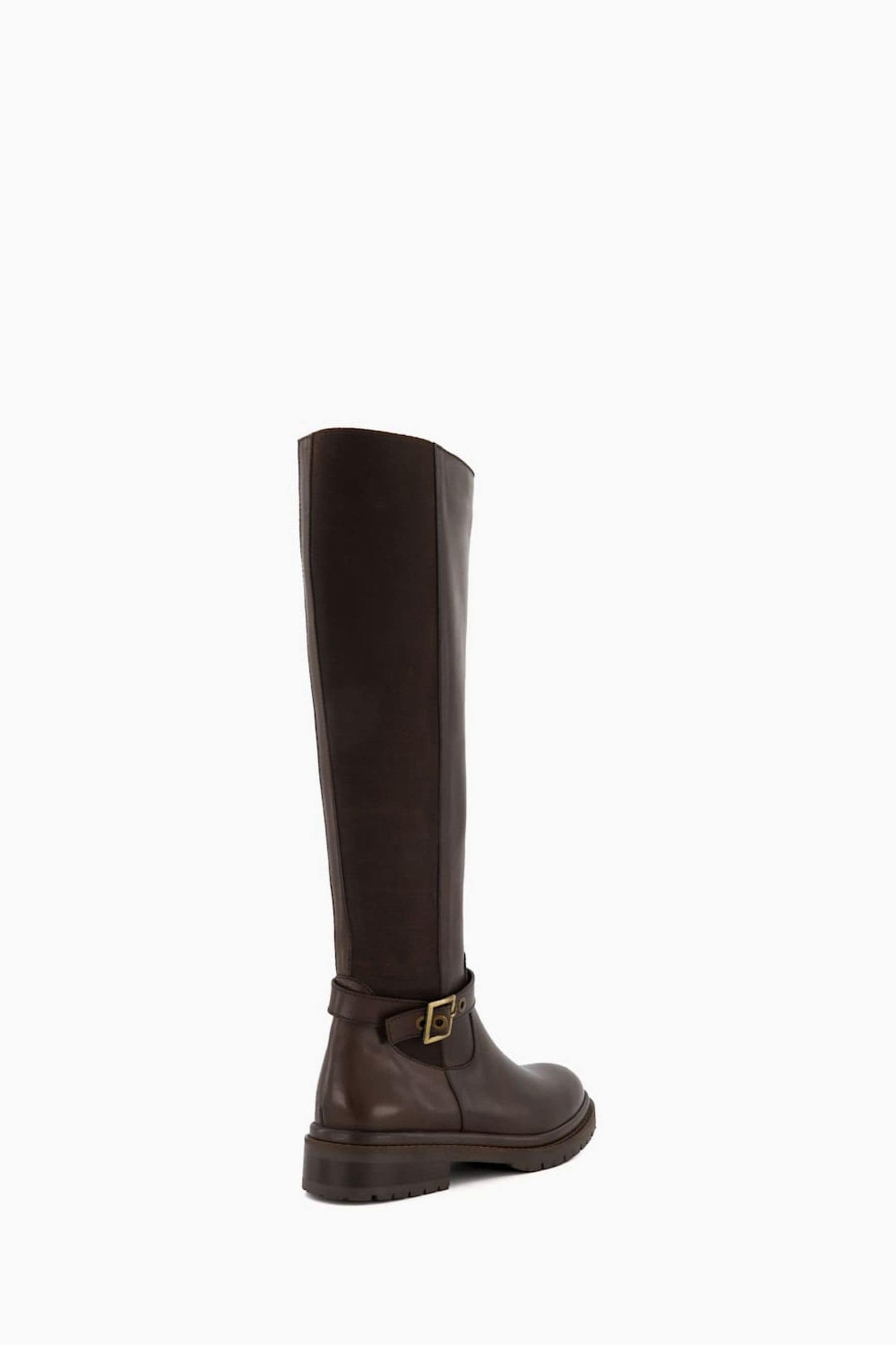 Dune brown knee high boots hot sale