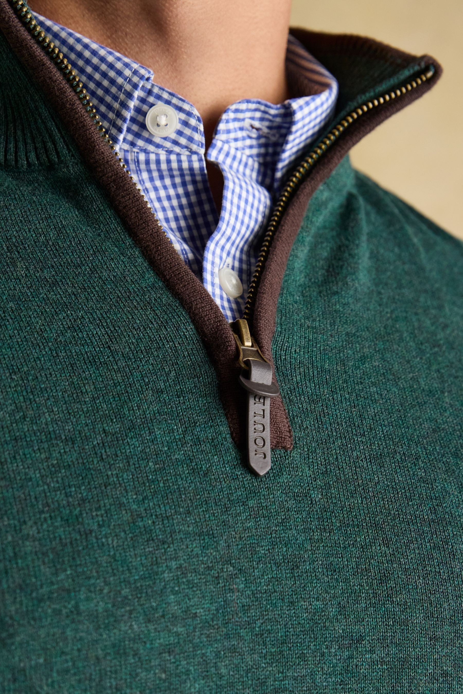 Buy Joules Hillside Dark Green Quarter Zip Knit Jumper from Next USA