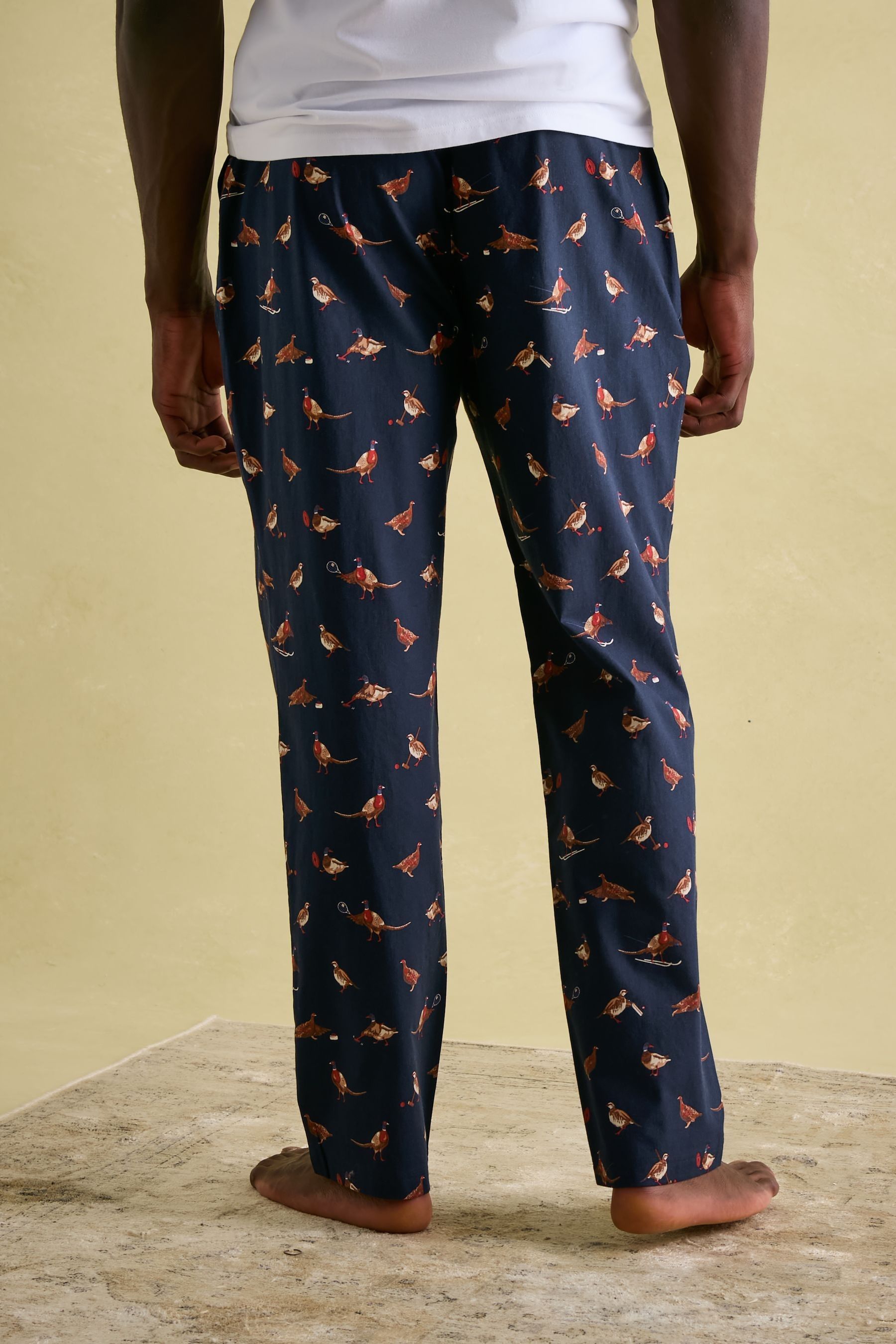 Joules Dozer Navy Cotton Pyjama Bottoms M Mens