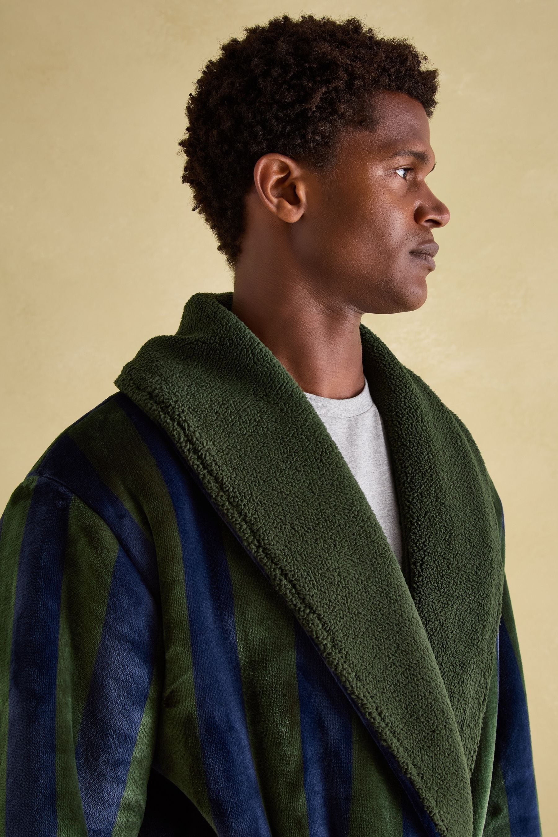 Fleece lined dressing gown mens store