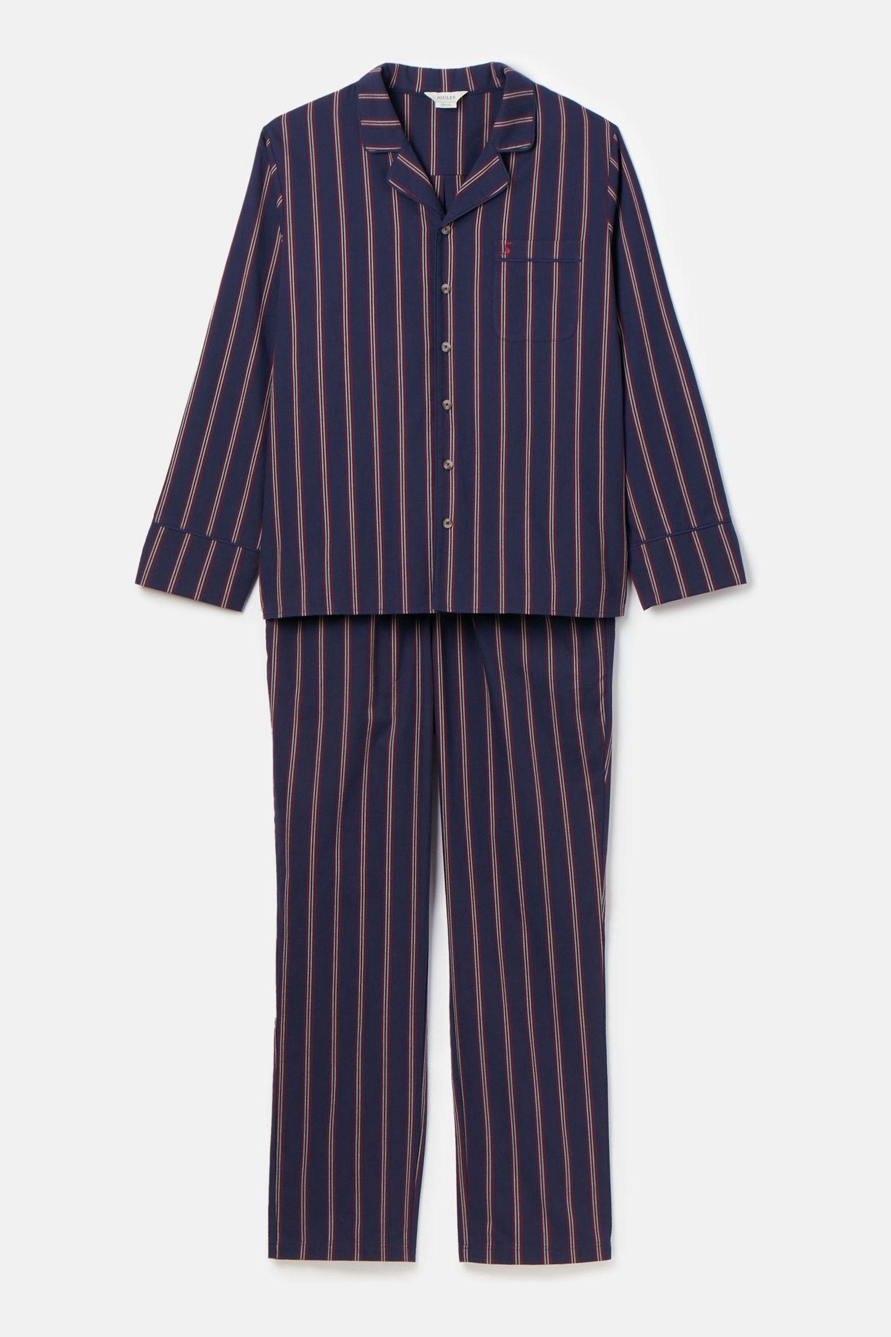Buy Joules Hugo Navy Stripe Cotton Pyjama Set from the Next UK online shop