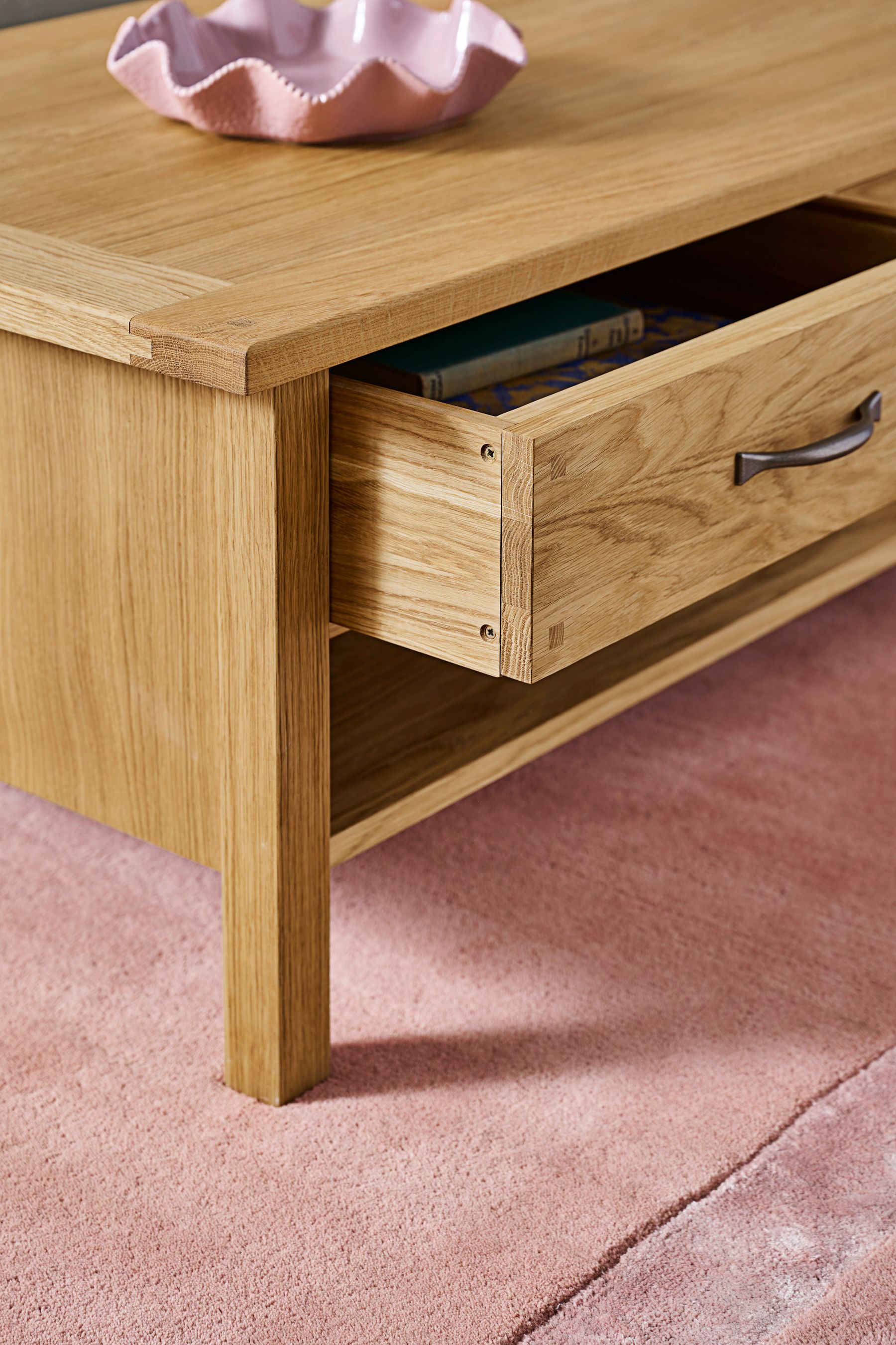 Buy Laura Ashley Oak Milton 2 Drawer Coffee Table from the Next UK