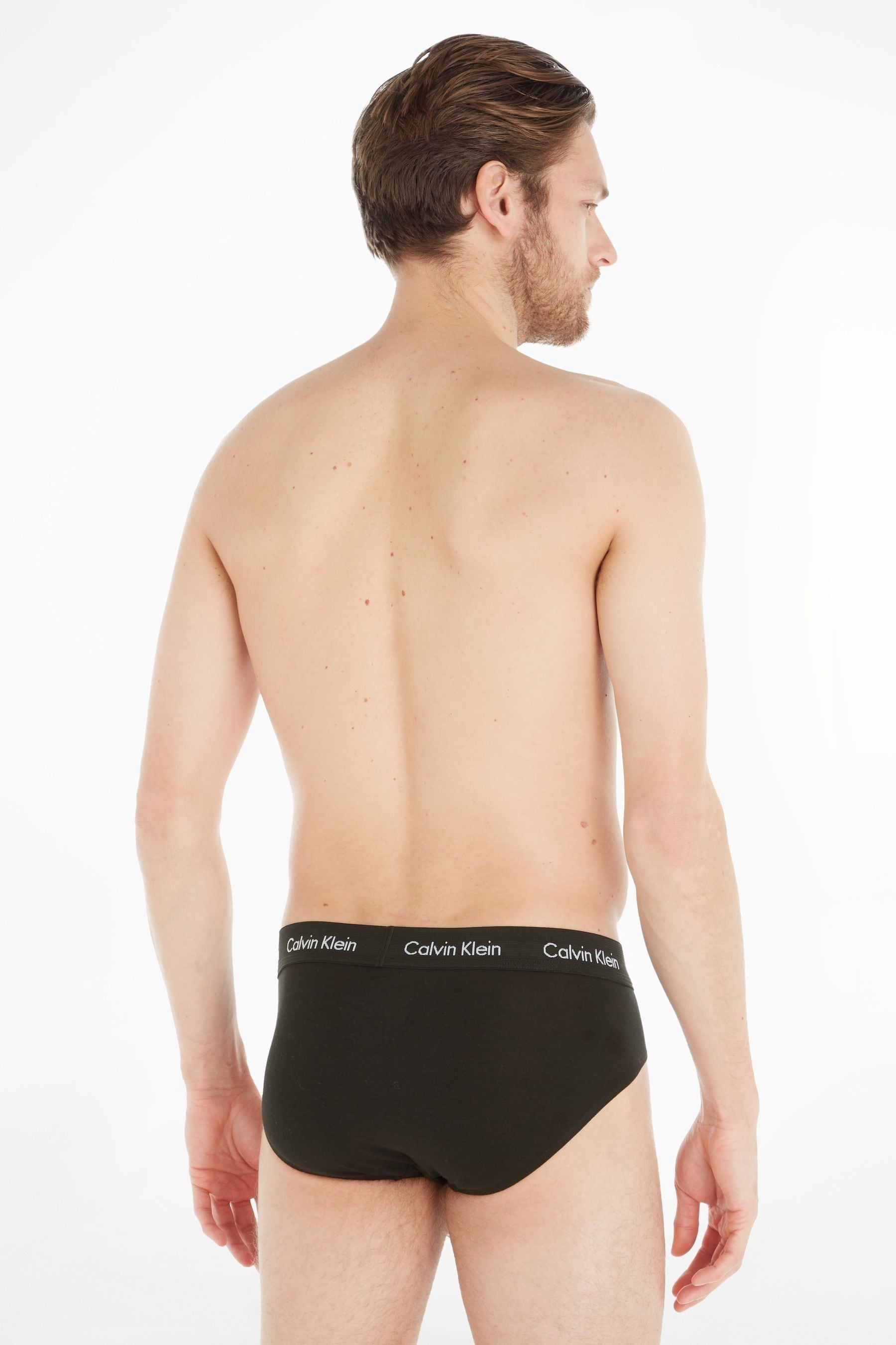 Buy Calvin Klein Black Cotton Stretch Hip Briefs 3 Pack from Next Luxembourg