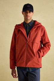 Joules Ayston Orange Lightweight Waterproof Coat - Image 1 of 8