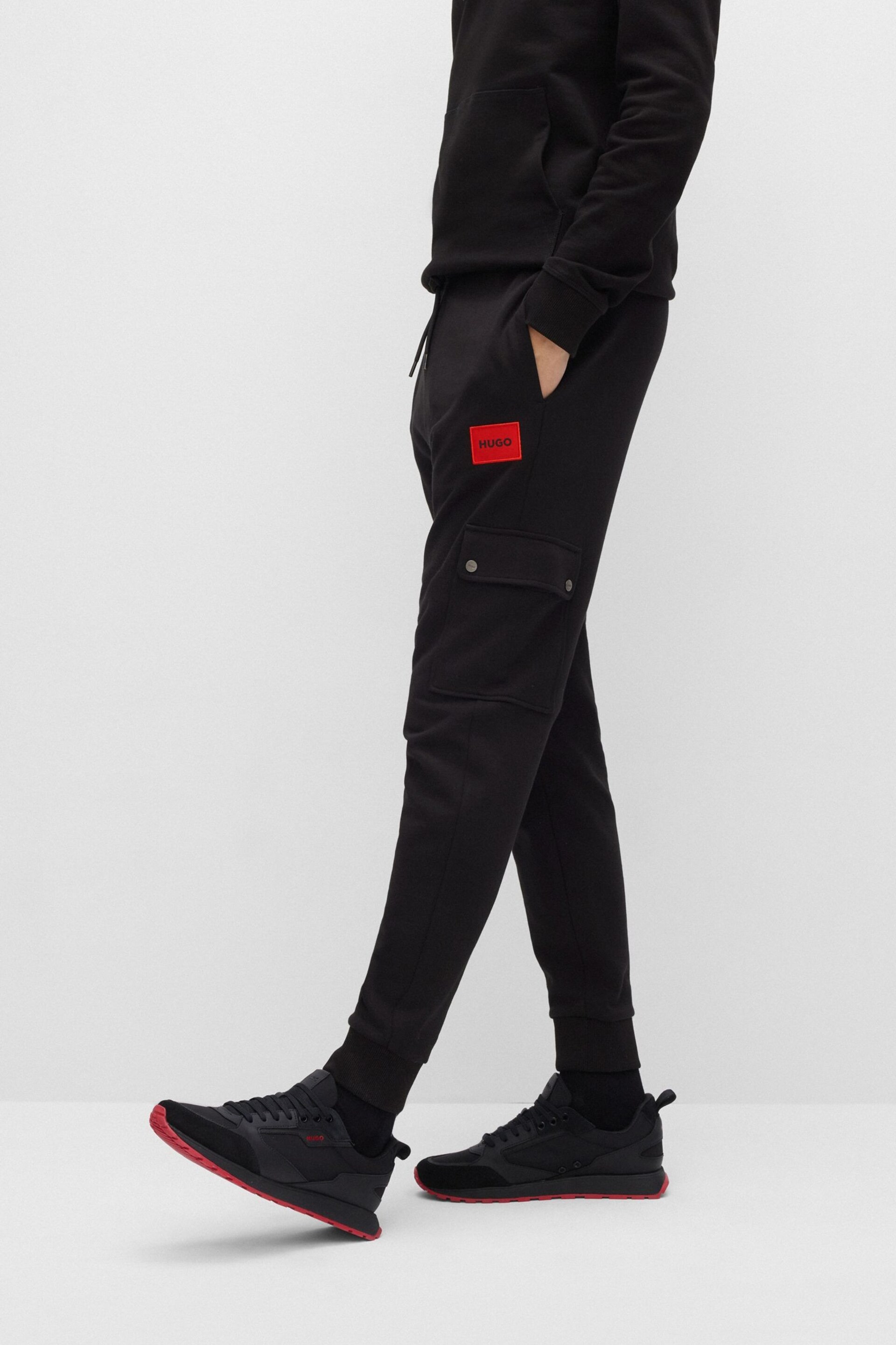 HUGO Dwellrom Black Joggers - Image 2 of 4