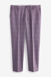 Pink Slim Fit Check Smart Trousers - Image 6 of 9