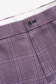 Pink Slim Fit Check Smart Trousers - Image 7 of 9
