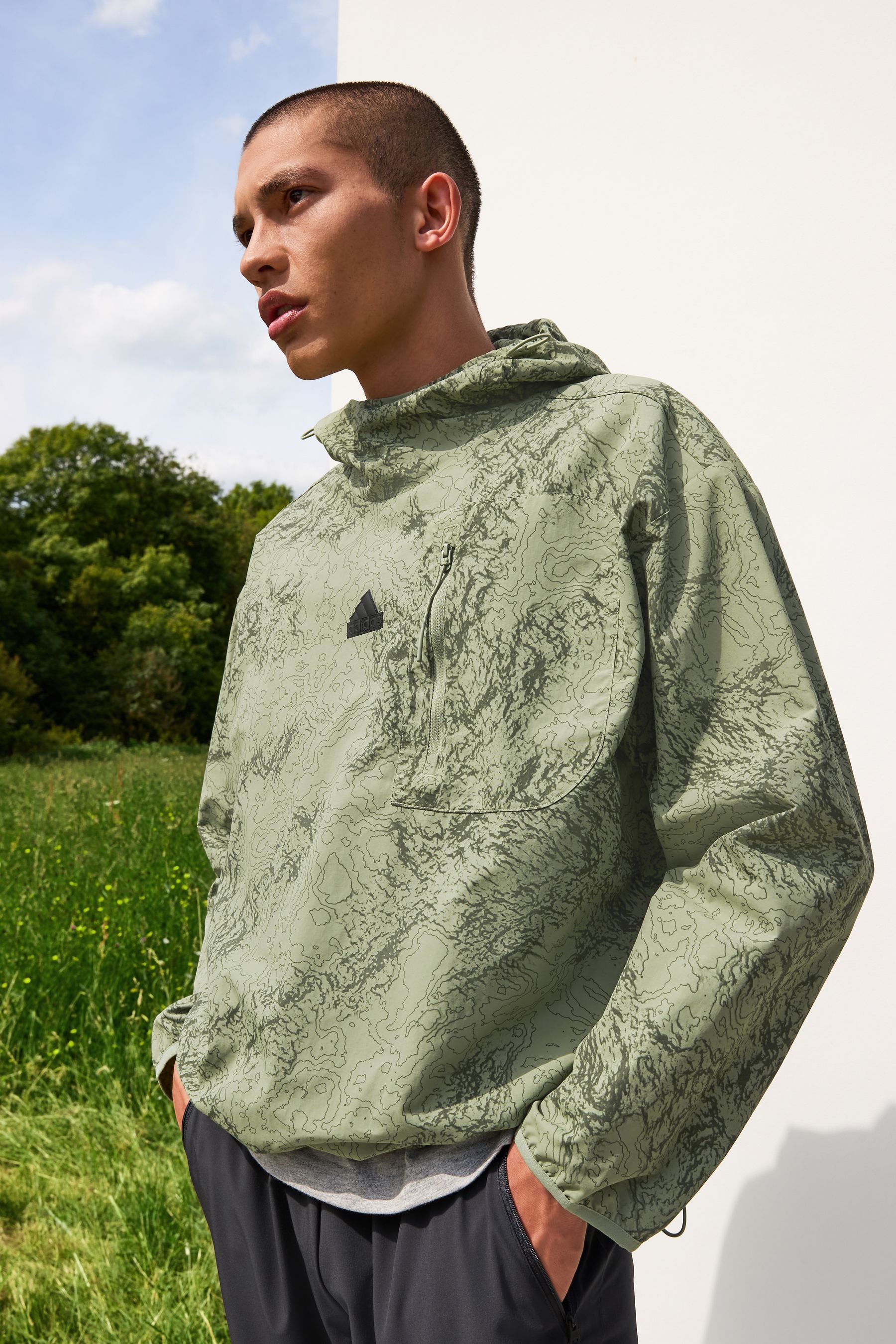 adidas Green City Escape Woven Hoodie