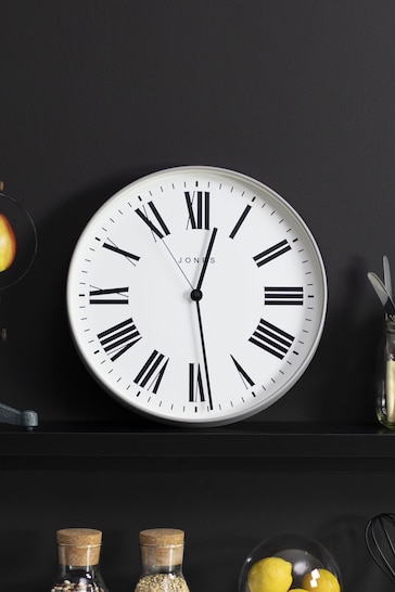 Jones Clocks Grey Magazine Grey Wall Clock