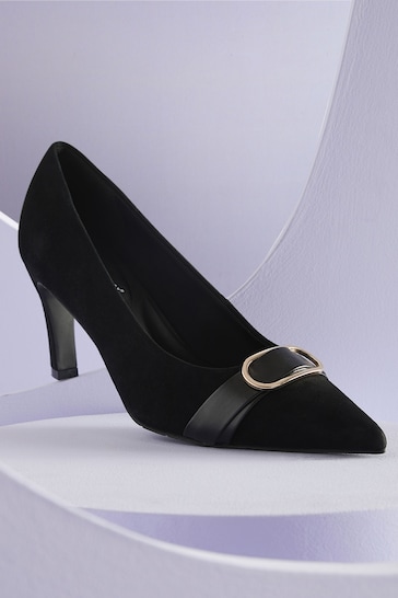 Black Forever Comfort With Motionflex Hardware Trim Court Shoes