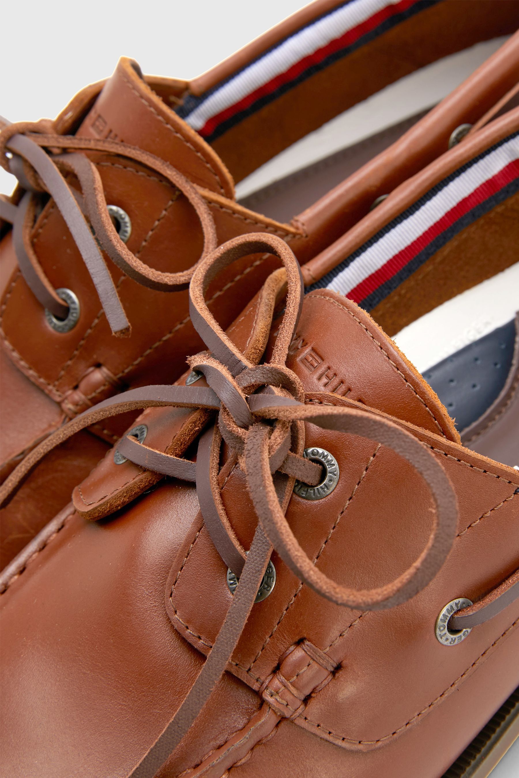 Tommy hilfiger leather boat shoes sales