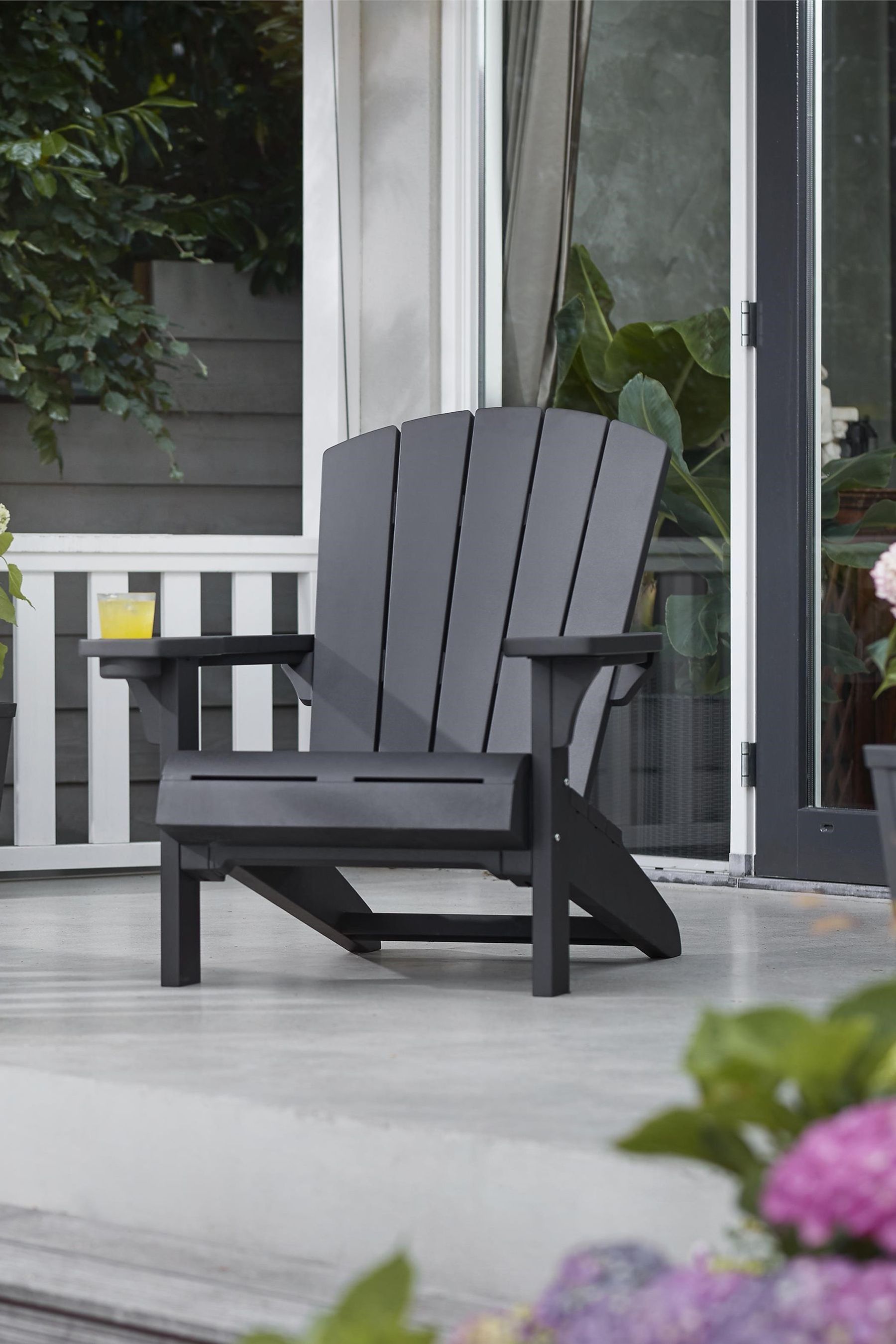 Keter Adirondack Graphite Grey Garden Chair