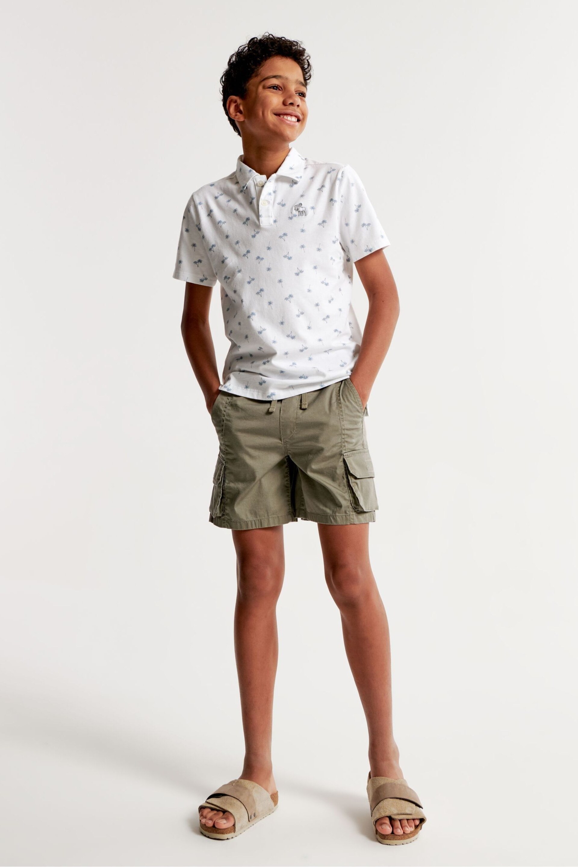 Abercrombie & Fitch Printed White Polo Shirt - Image 4 of 8