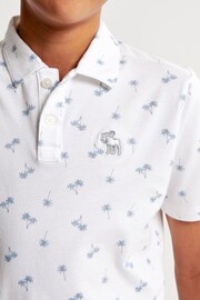 Abercrombie & Fitch Printed White Polo Shirt - Image 6 of 8