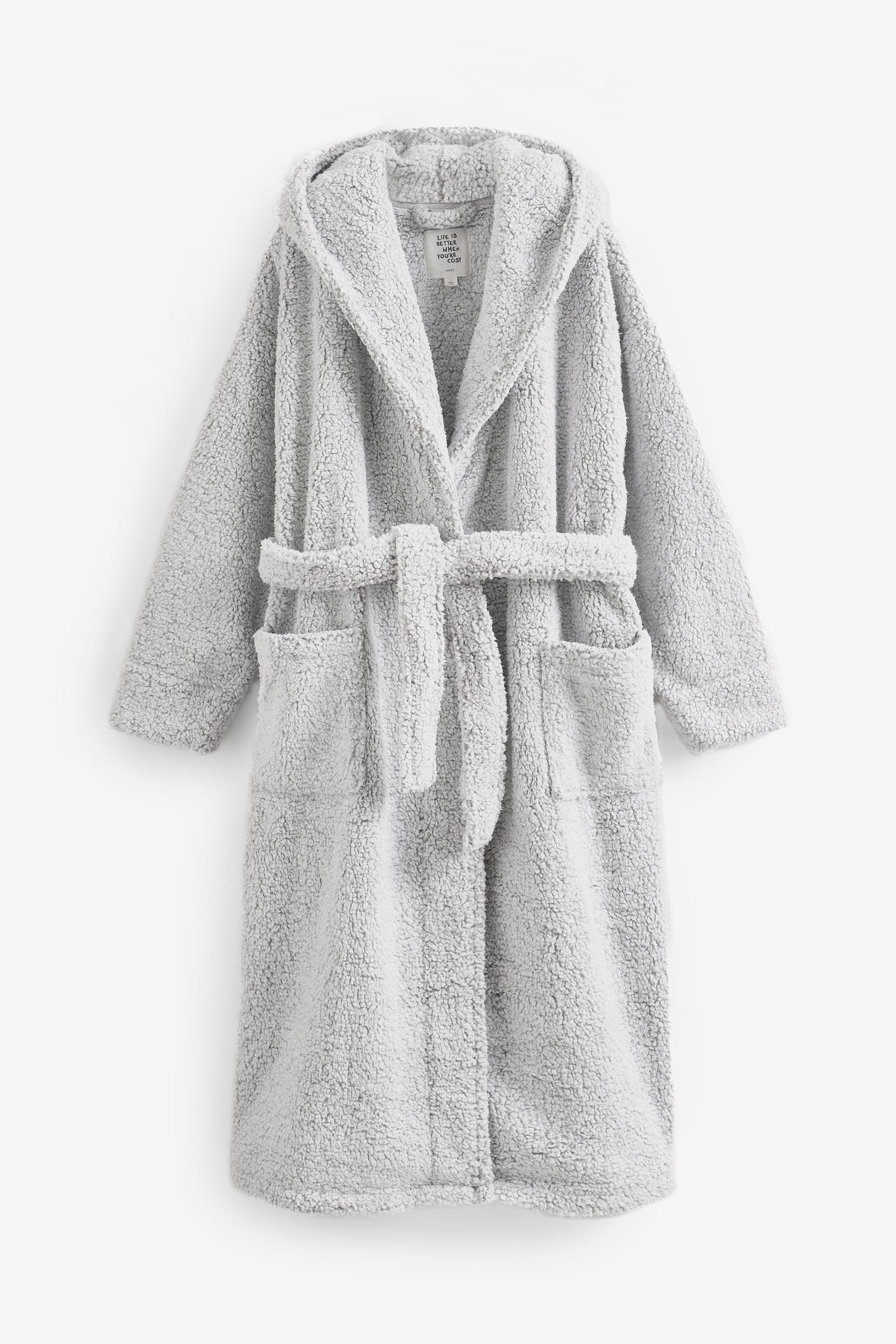 Pink and top grey dressing gown