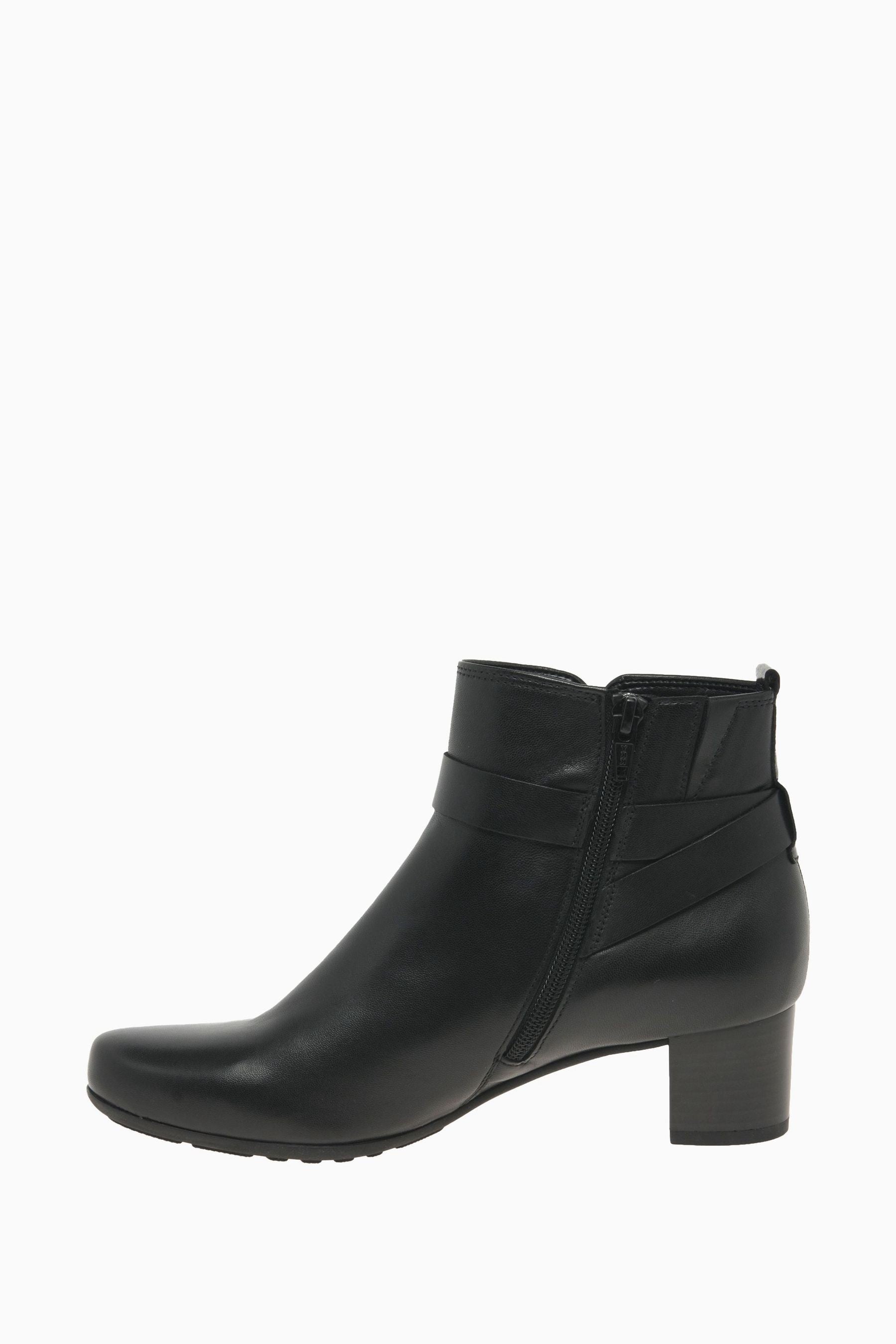 Buy Gabor Kenmore Black Leather Fashion Ankle Boots from the Next