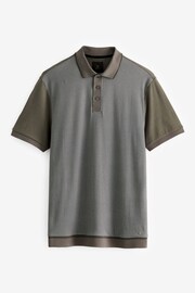 Brown Micro Print Polo Shirt - Image 3 of 7