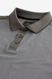 Brown Micro Print Polo Shirt - Image 5 of 7