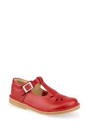 Start-Rite Lottie Red Leather Classic T-Bar Shoes F Fit - Image 3 of 6