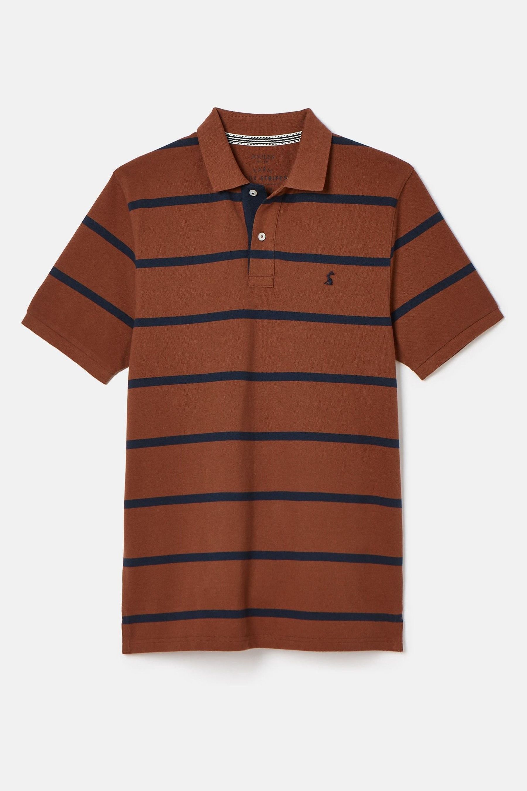 Buy Joules Filbert Brown Navy Striped Polo Shirt from Next Luxembourg