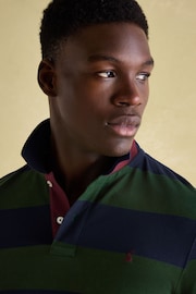 Joules Filbert Green & Navy Striped Polo Shirt - Image 3 of 6