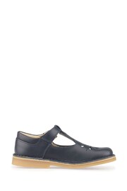 Start-Rite Lottie Navy Leather Classic T-Bar Shoes F Fit - Image 3 of 7