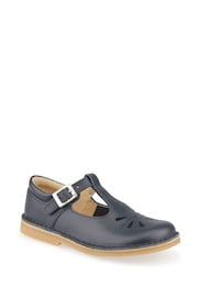 Start-Rite Lottie Navy Leather Classic T-Bar Shoes F Fit - Image 4 of 7