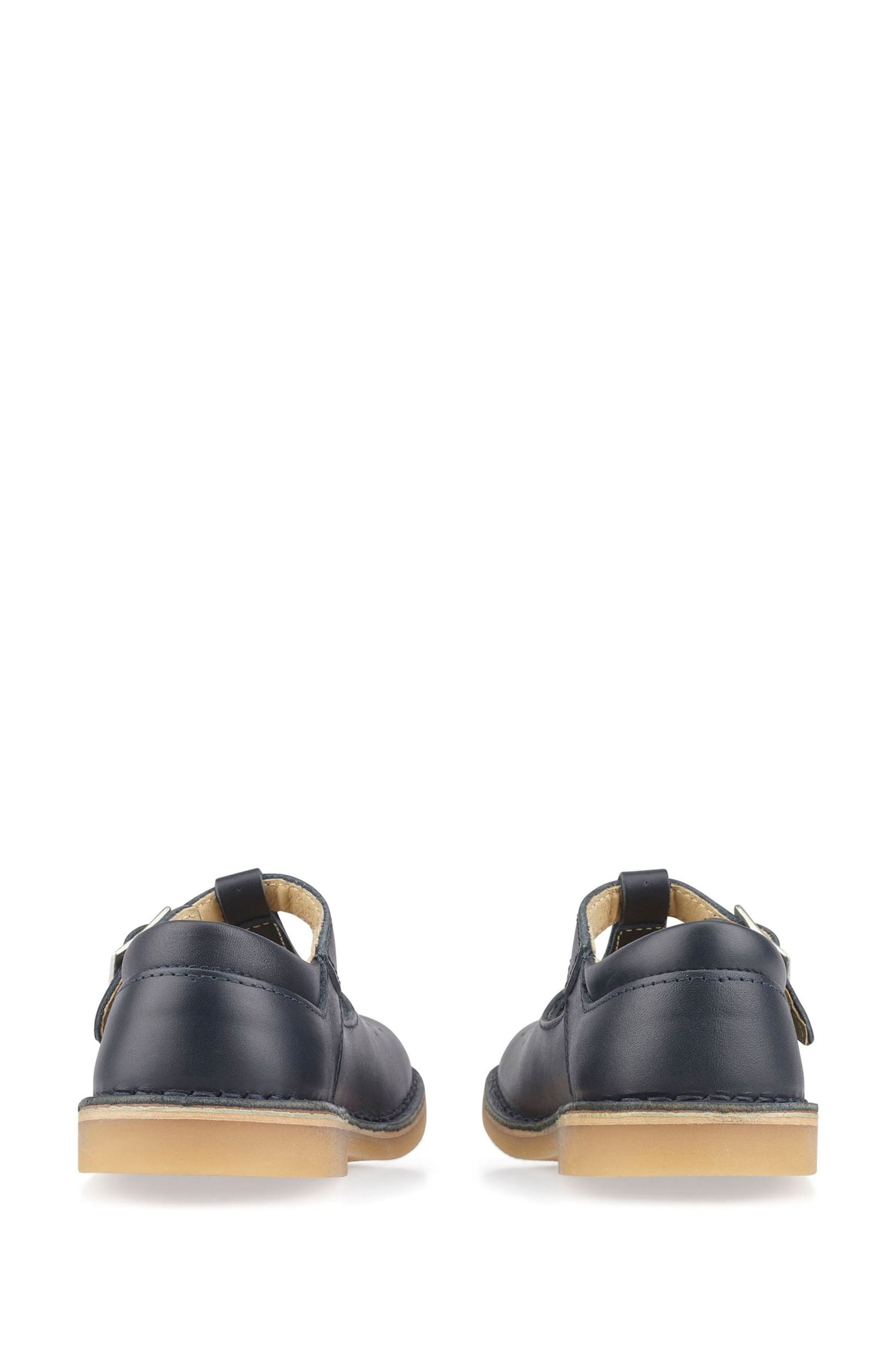 Start-Rite Lottie Navy Leather Classic T-Bar Shoes F Fit - Image 5 of 7