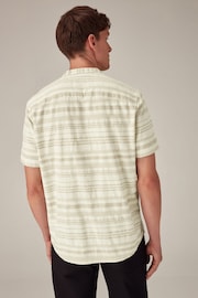 White Textured Stripe Short Sleeve Shirt - Image 3 of 8