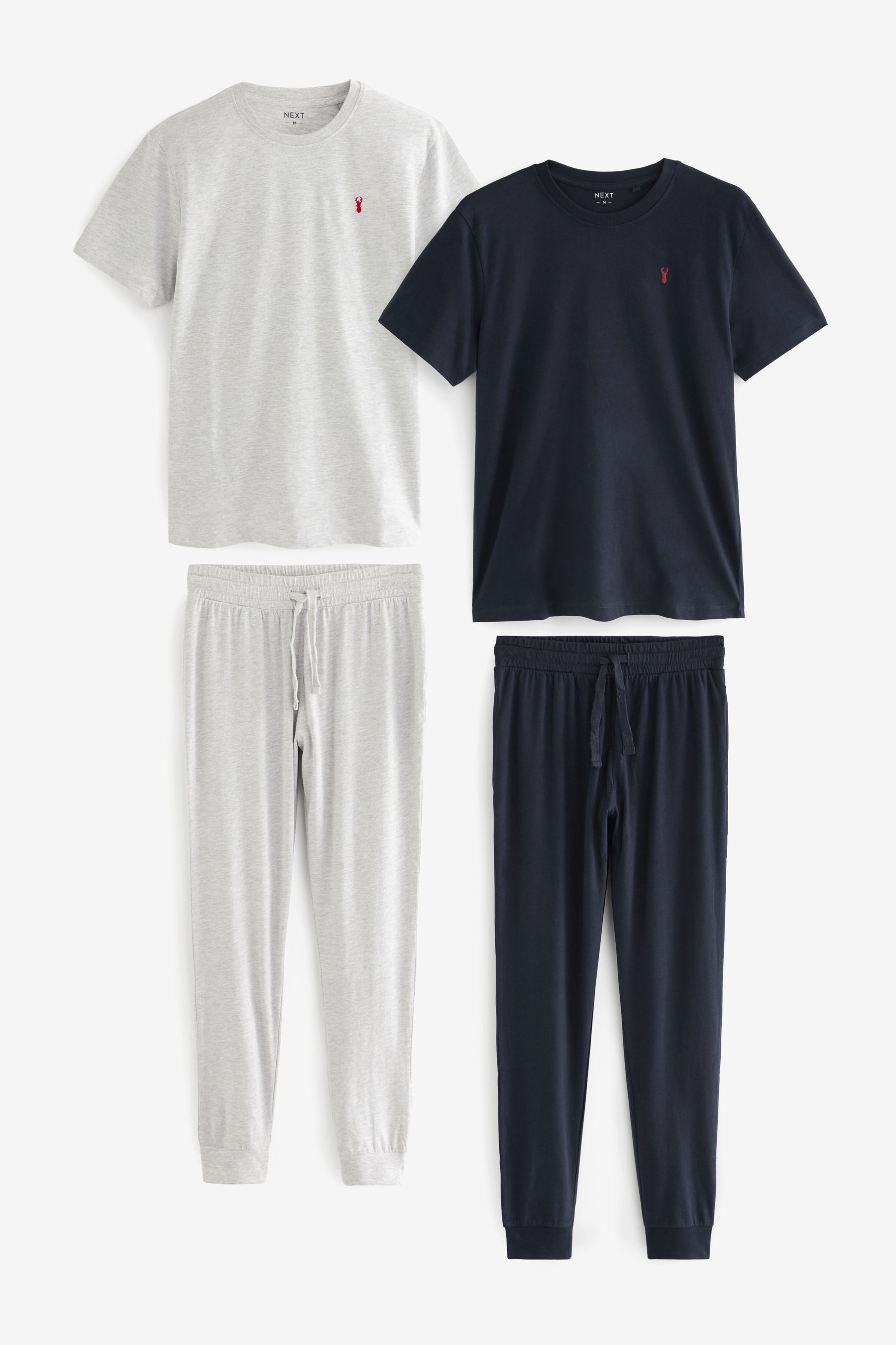 Cotton cuffed pyjamas shop