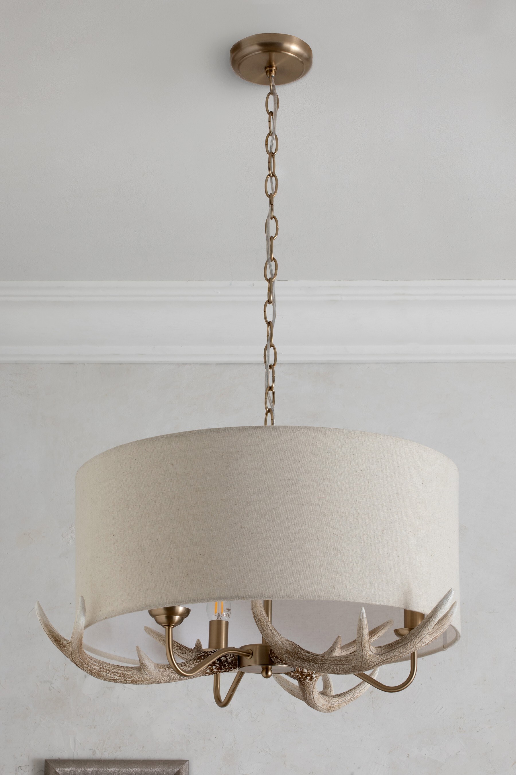 Buy Natural Antler 3 Light Chandelier Ceiling Light from the Next