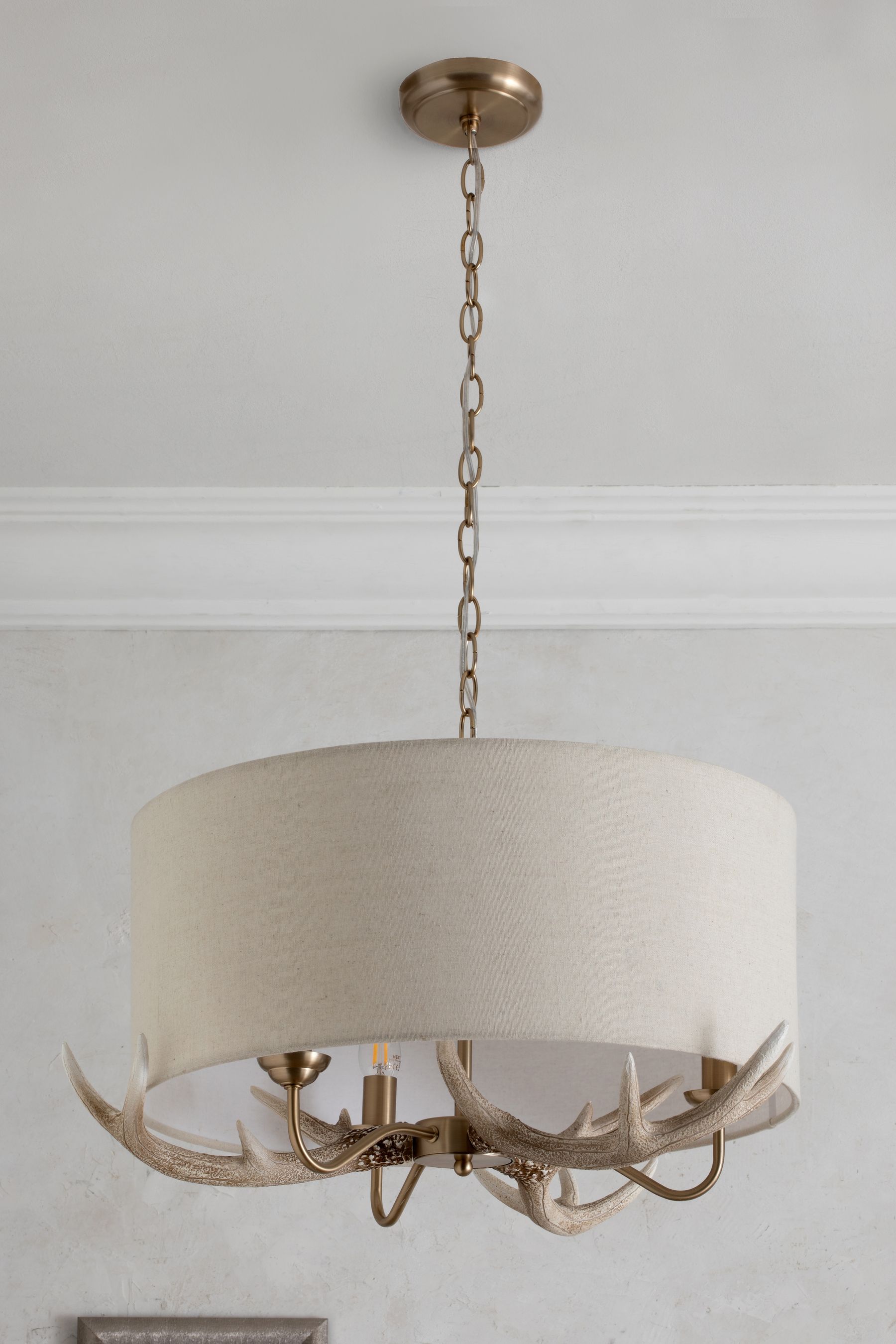 Buy Natural Antler 3 Light Chandelier Ceiling Light from the Next
