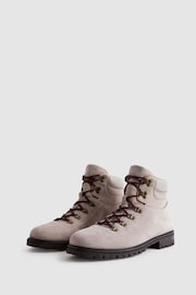 Reiss Stone Ashdown Leather Hiking Boots - Image 3 of 6