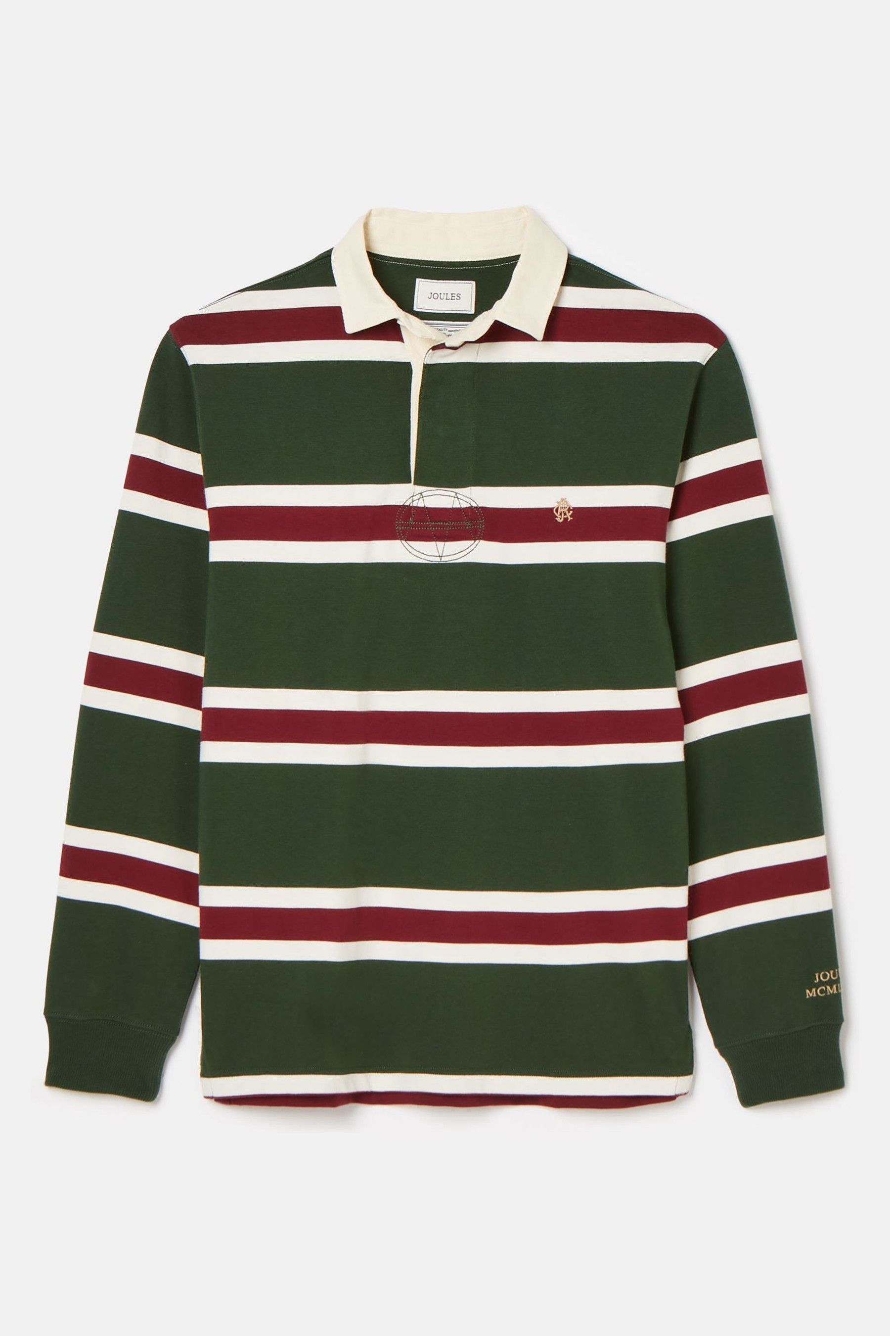 Buy Joules Onside Green Red Striped Rugby Shirt from the Next UK online shop