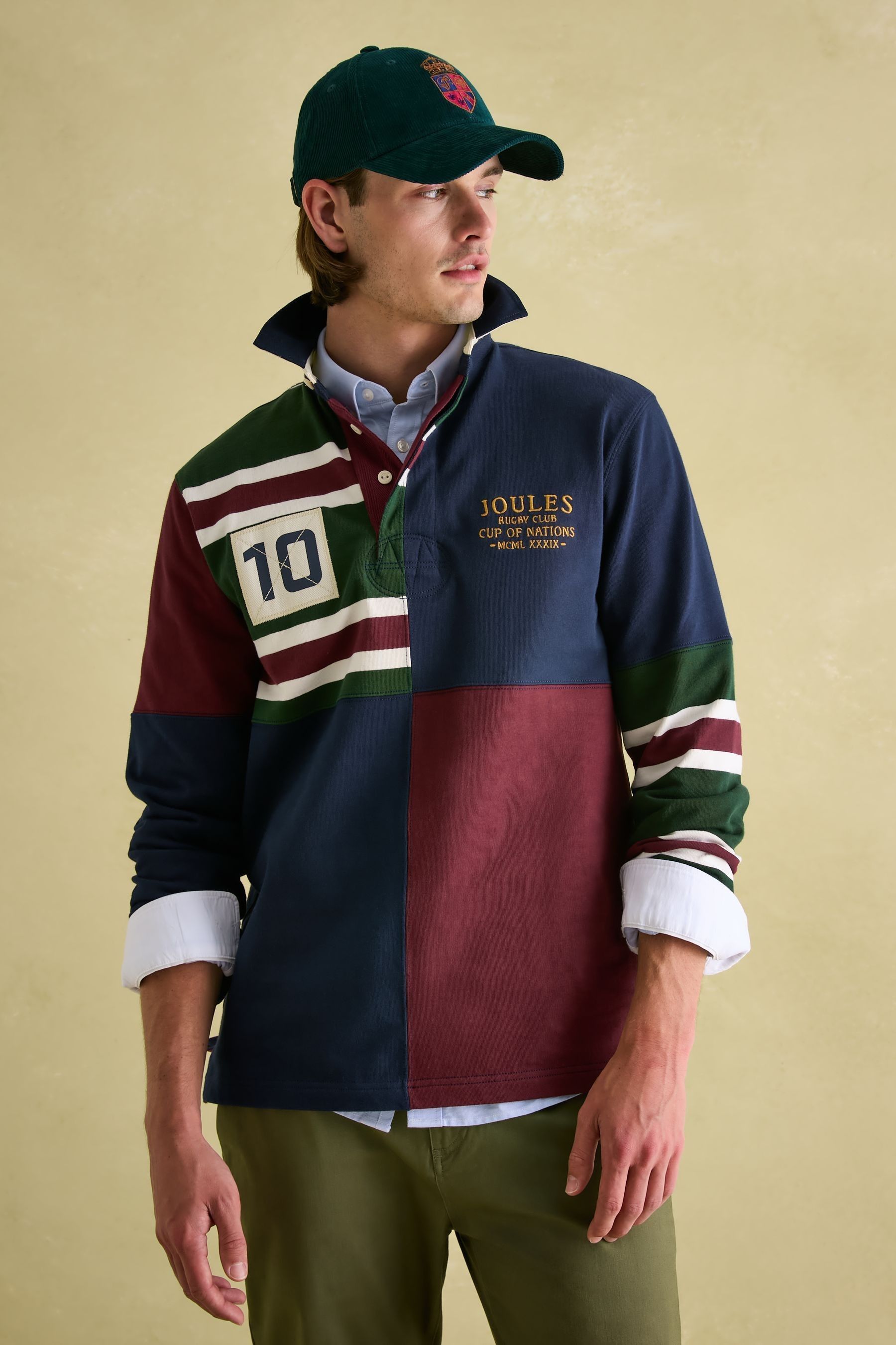 Adidas originals authentic three stripe rugby top in navy on sale