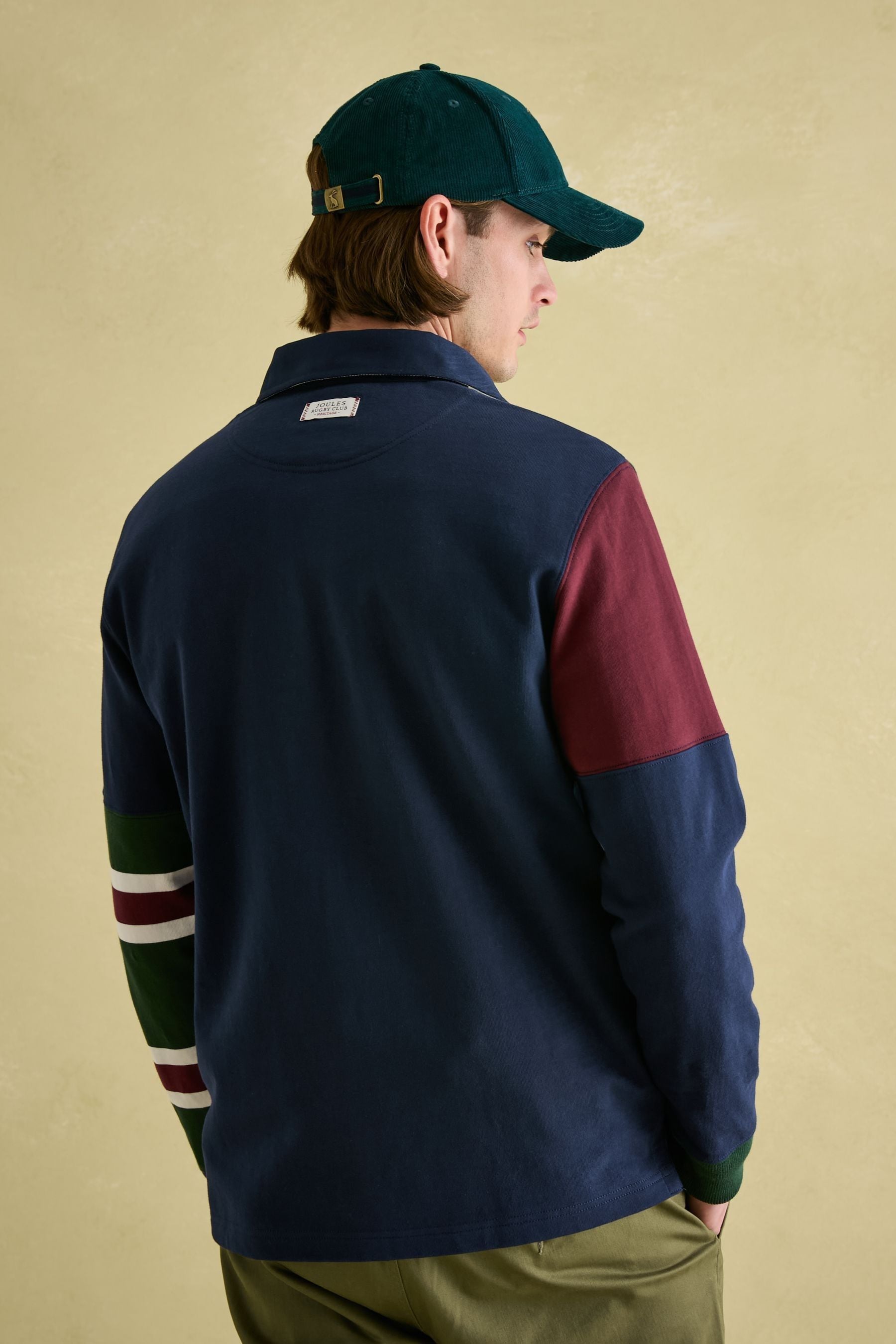 Adidas originals authentic three stripe rugby top in navy store