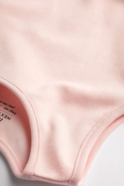 Pink/White 7 Pack Baby Vest Bodysuits - Image 4 of 5