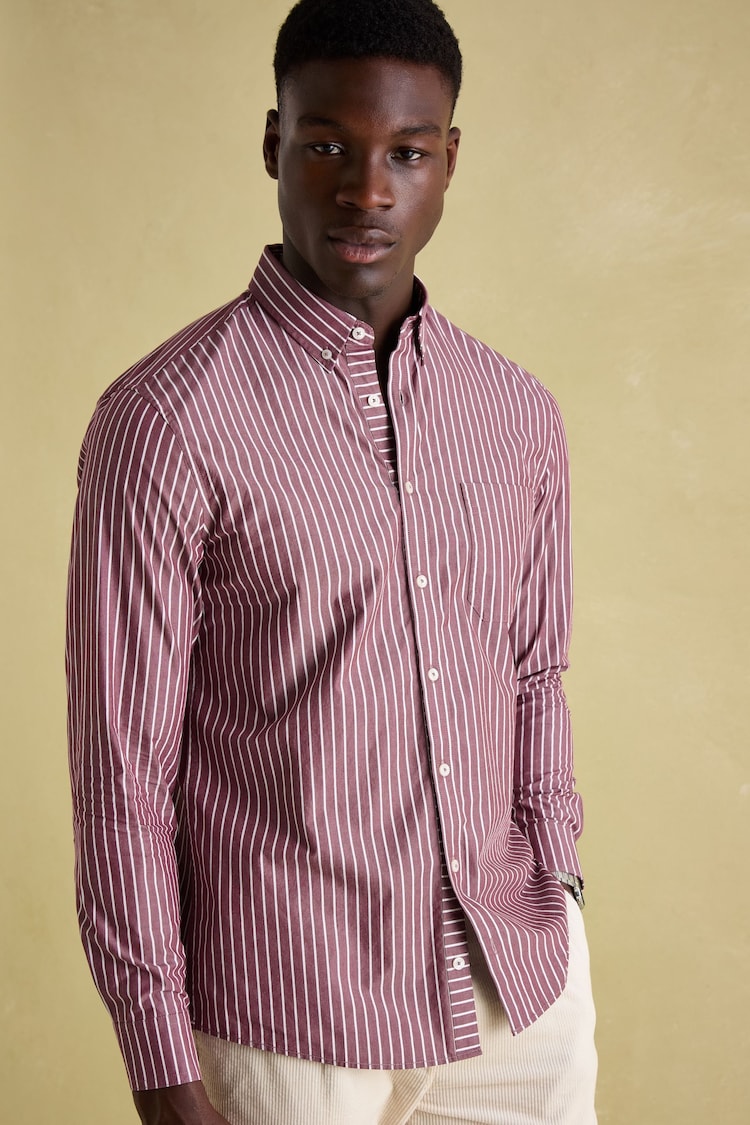 Joules Abbott Red Cotton Poplin Shirt - Image 1 of 5