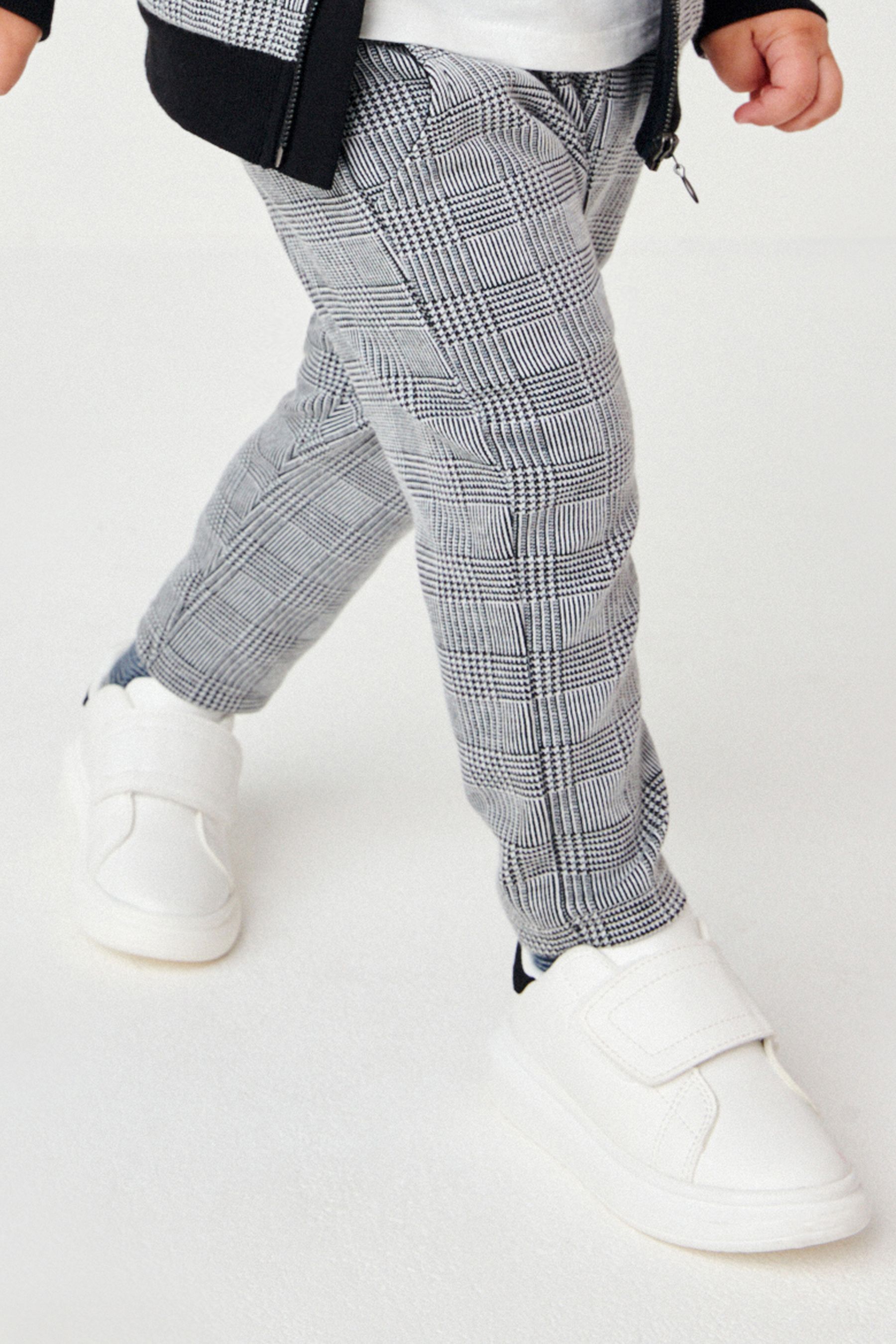 Grey and 2025 white chunky trainers